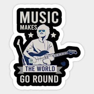 music makes the world go round Sticker